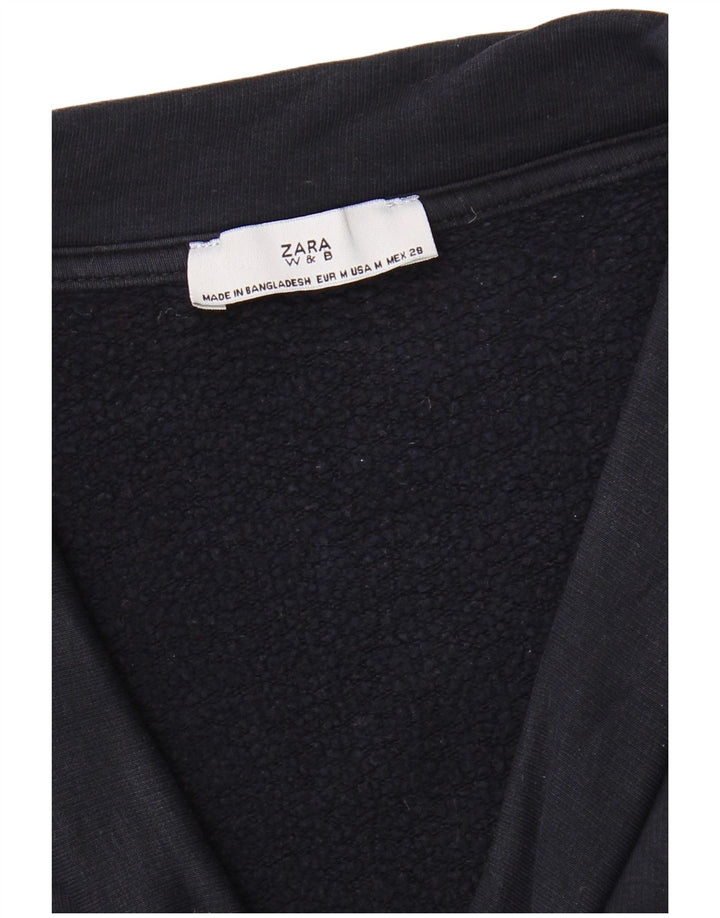 Zara Sweat-shirt surdimensionné pour femme UK 14 Bleu marine moyen