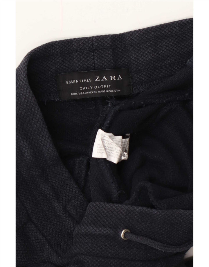 Zara Short Sport Homme Bleu Marine Moyen Coton