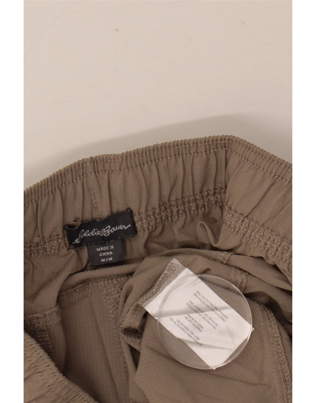 Eddie Bauer Pantalon court fuselé pour femme Medium W30 L24 Gris Polyester