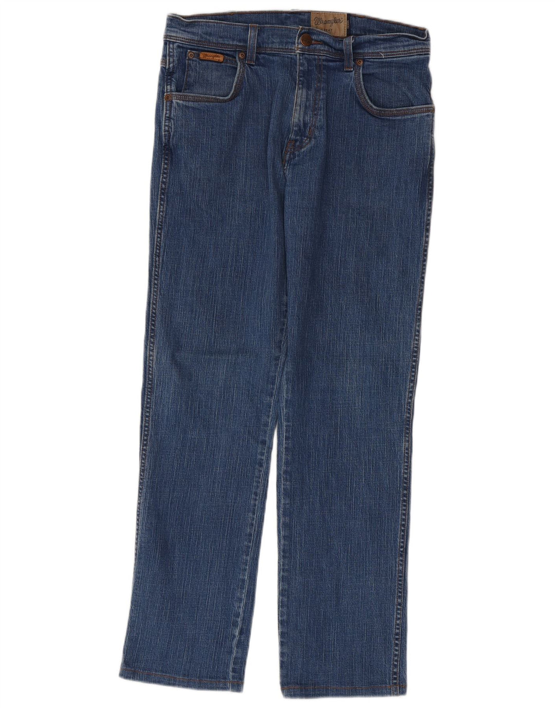 Wrangler Jean droit extensible Texas W32 L32 en coton bleu pour homme