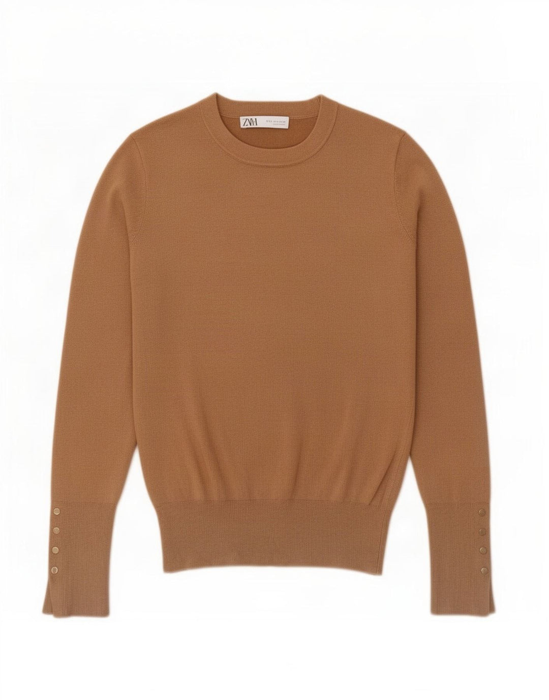 Zara Pull coupe classique pour femme UK 8 Small Marron