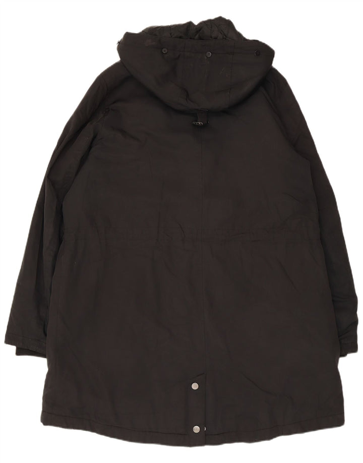 Marks & Spencer Veste Parka à capuche pour femme UK 16 Large Noir Polyester