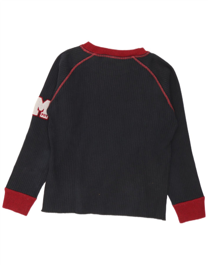 Meltin' Pot Haut Homme Manches Longues Coton Colorblock Noir Moyen