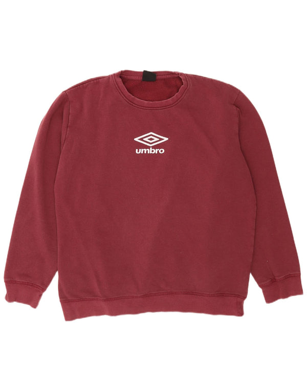 Umbro Sweat-shirt graphique pour homme 2XL en coton bordeaux