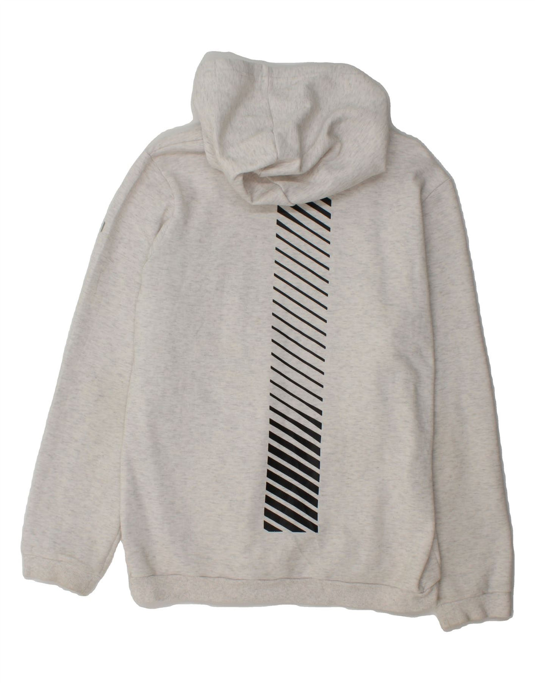 ASICS Mens Hoodie Jumper Medium Grey Striped Cotton Vintage Asics and Second-Hand Asics from Messina Hembry 