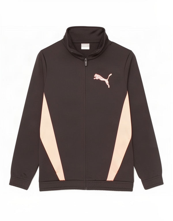 Puma Veste de Survêtement Graphique Garçon 9-10 Ans Noir Colorblock