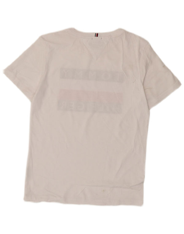 Tommy Hilfiger T-Shirt Graphique Garçon 13-14 ans Blanc Colorblock