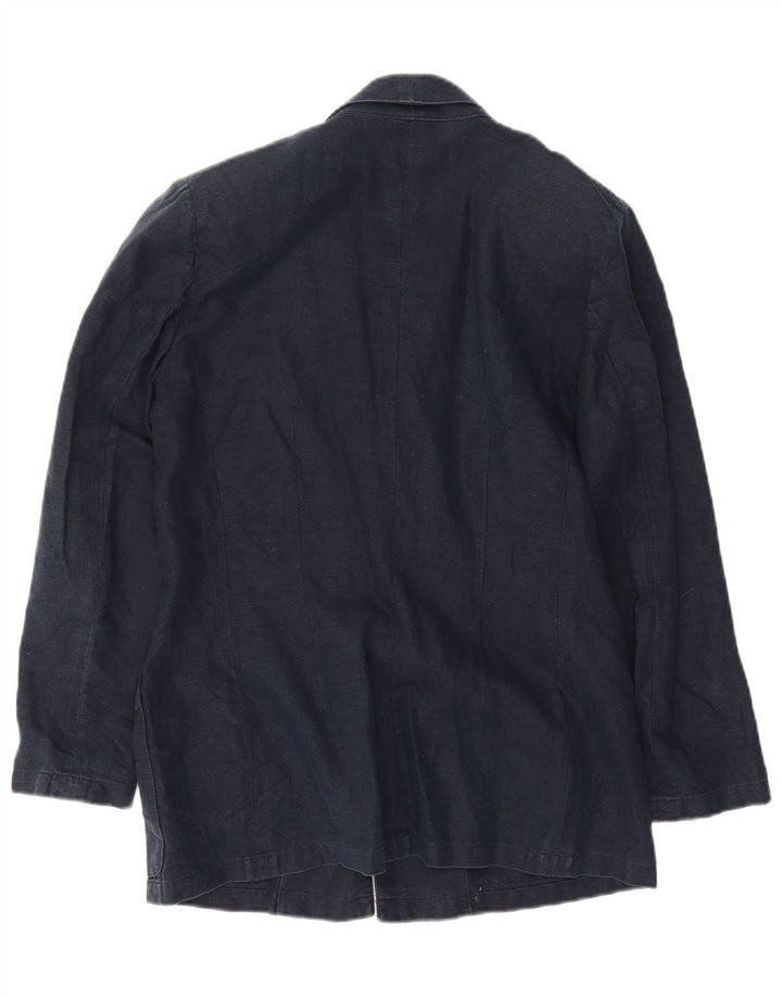 Luisa Spagnoli Veste blazer à 1 bouton pour femme UK 10 Petit Bleu marine