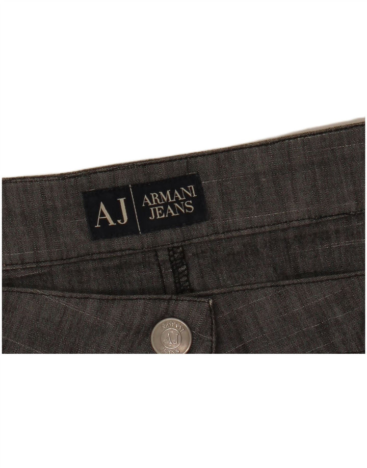 Armani Femme Jupe Droite W32 Large Gris Moucheté