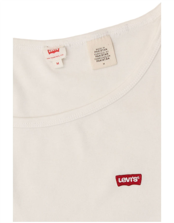 Levi's T-Shirt Femme UK 12 Medium Blanc
