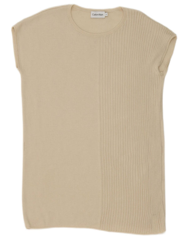 Calvin Klein Débardeur long pour femme UK 14 Beige moyen