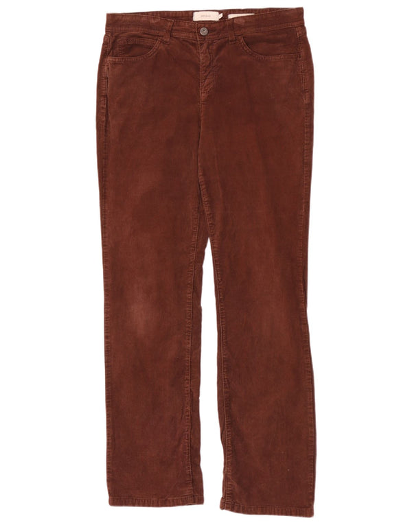 John Lewis Womens Straight Corduroy Trousers UK 14 Large W32 L31 Brown