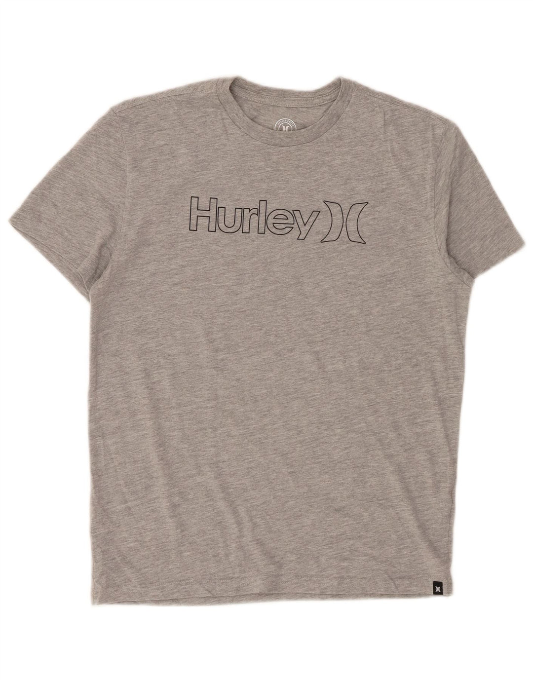 HURLEY T-Shirt Graphique Garçon 12-13 ans Grand Gris Chiné Coton