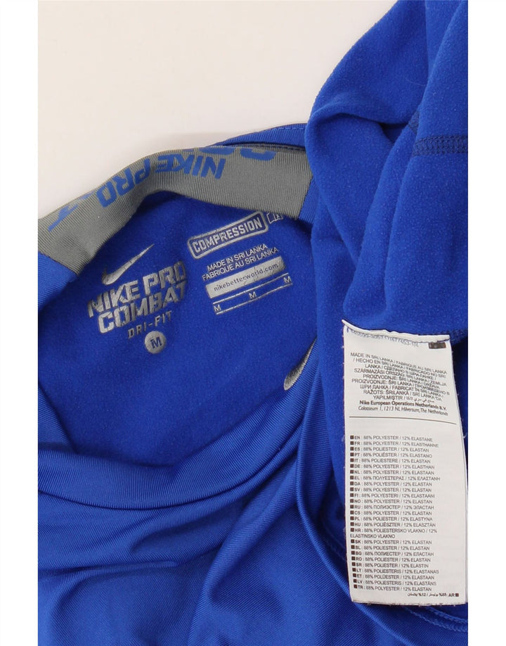 Nike Haut Dri Fit à manches longues pour homme Bleu moyen Polyester