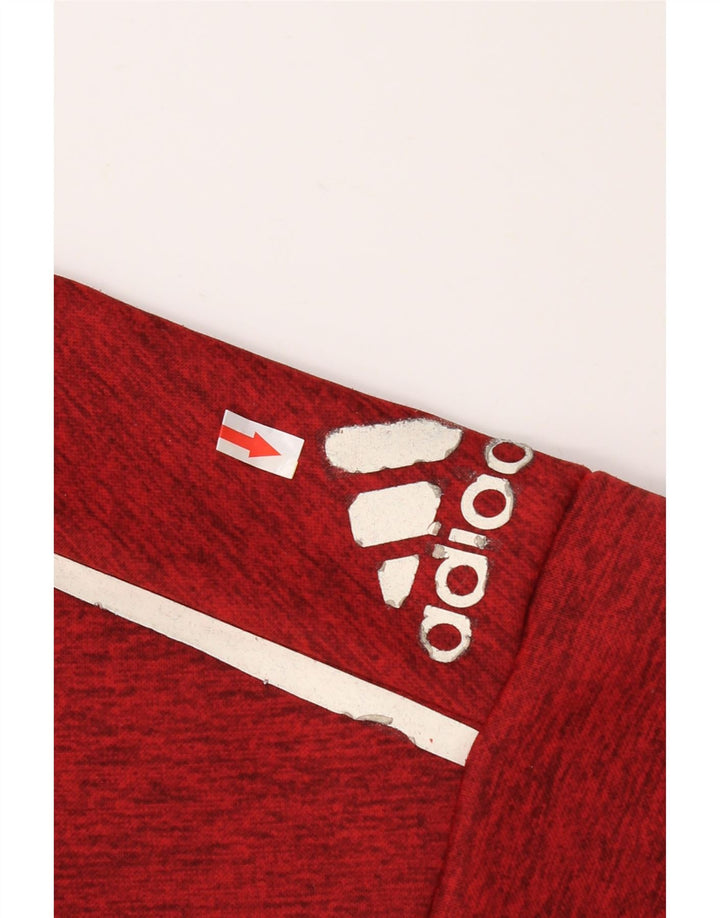 Adidas Veste de survêtement pour homme en polyester moucheté rouge moyen