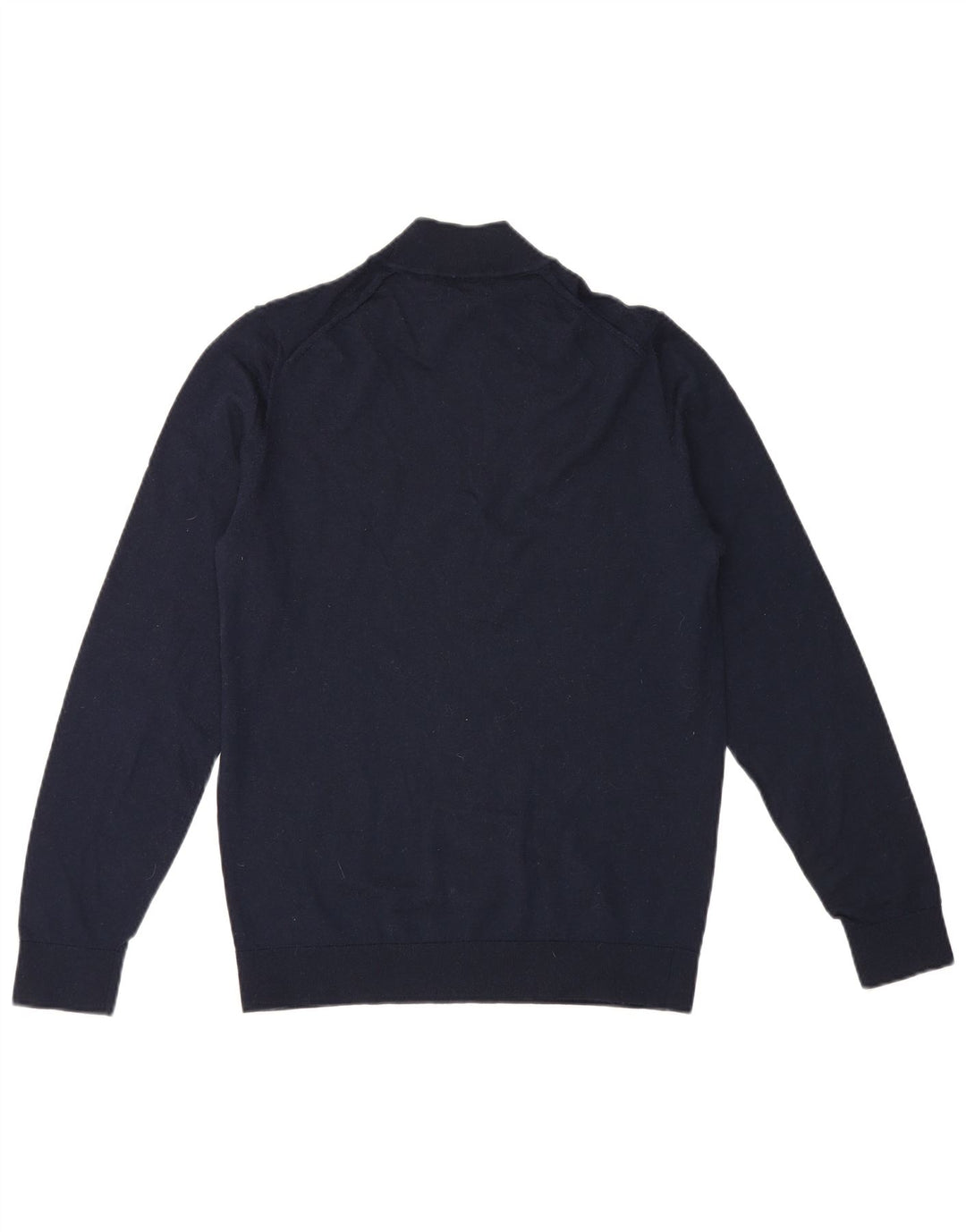 Massimo Dutti Pull col roulé pour homme en laine mérinos bleu marine