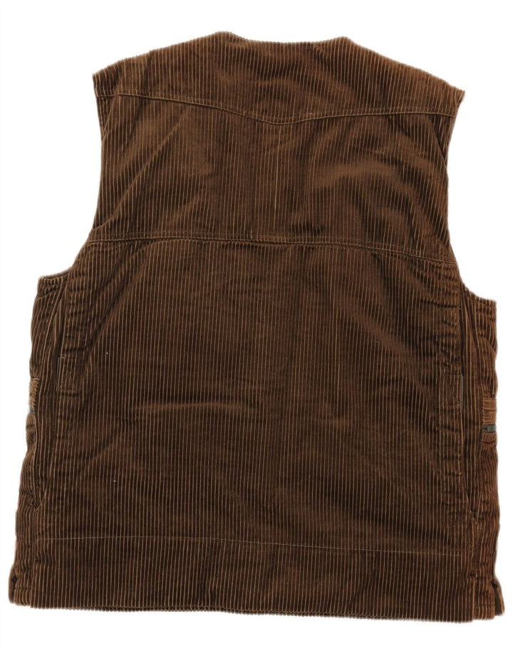 ESSE EMME Gilet Homme Velours Côtelé IT 48 Coton Kaki Moyen