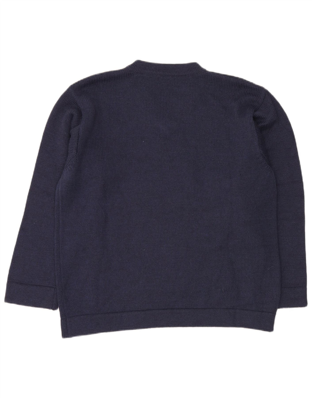 SISLEY Pull Col V Homme Large Bleu Marine Laine
