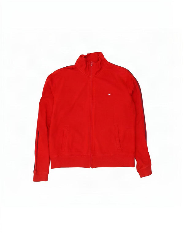 Tommy Hilfiger Veste de survêtement pour femme UK 16 Large Rouge Coton