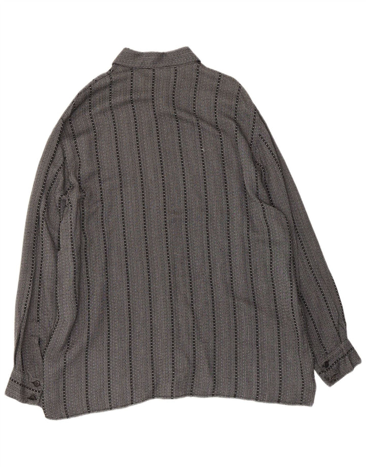 Tendance Chemise Homme Gris Moyen Rayé Acétate