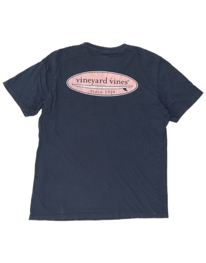 Vineyard Vines T-Shirt Graphique Homme Bleu Marine Moyen Coton