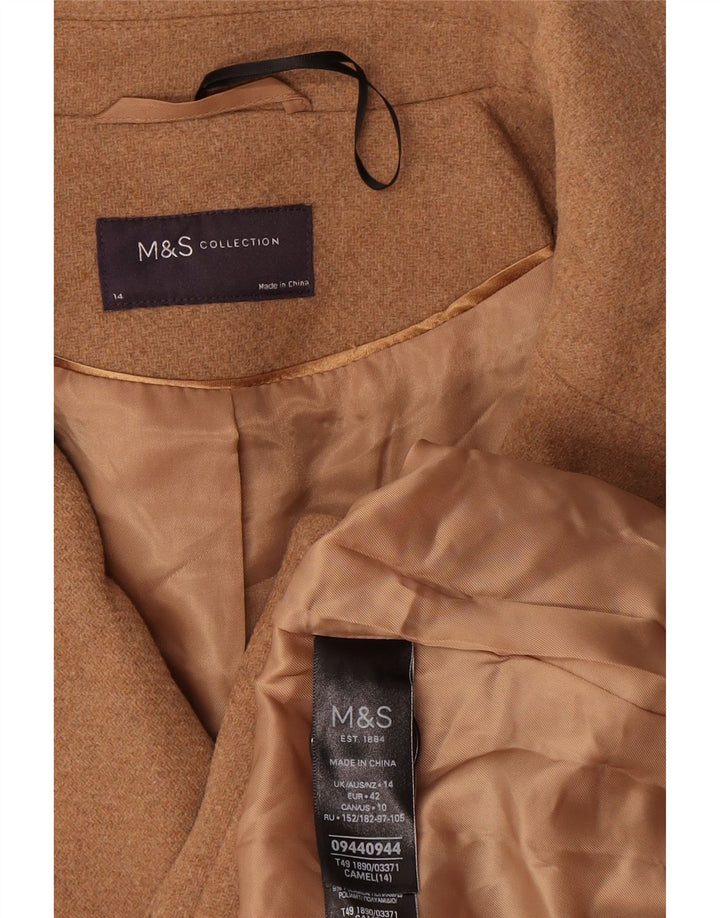 Marks & Spencer Caban surdimensionné pour femme UK 14 Grande laine beige