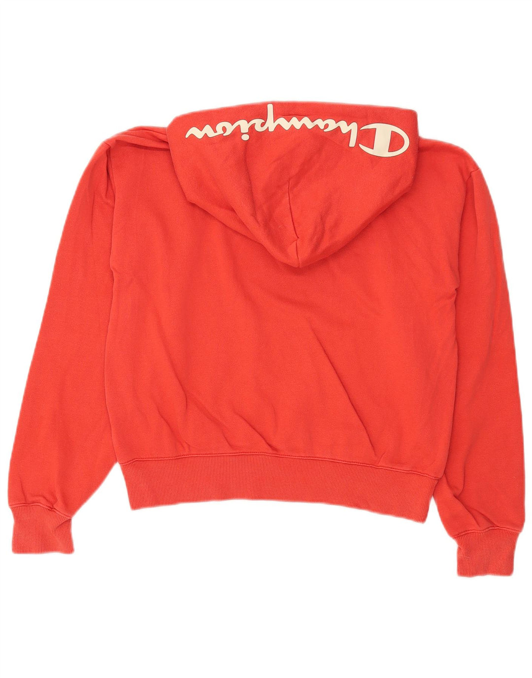 CHAMPION Pull à capuche court graphique pour femme UK 14 Rouge moyen Coton