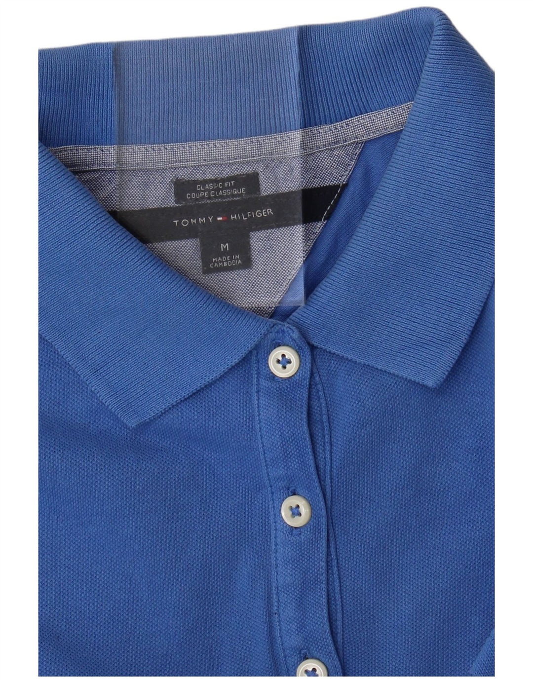 TOMMY HILFIGER Polo coupe classique pour femme UK 12 Bleu moyen