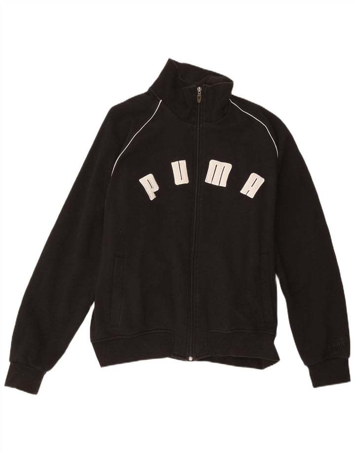 Puma Veste de survêtement graphique pour homme Taille L en coton noir