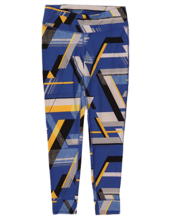 REEBOK Leggings Femme FR 12/14 Bleu Moyen Géométrique Polyester