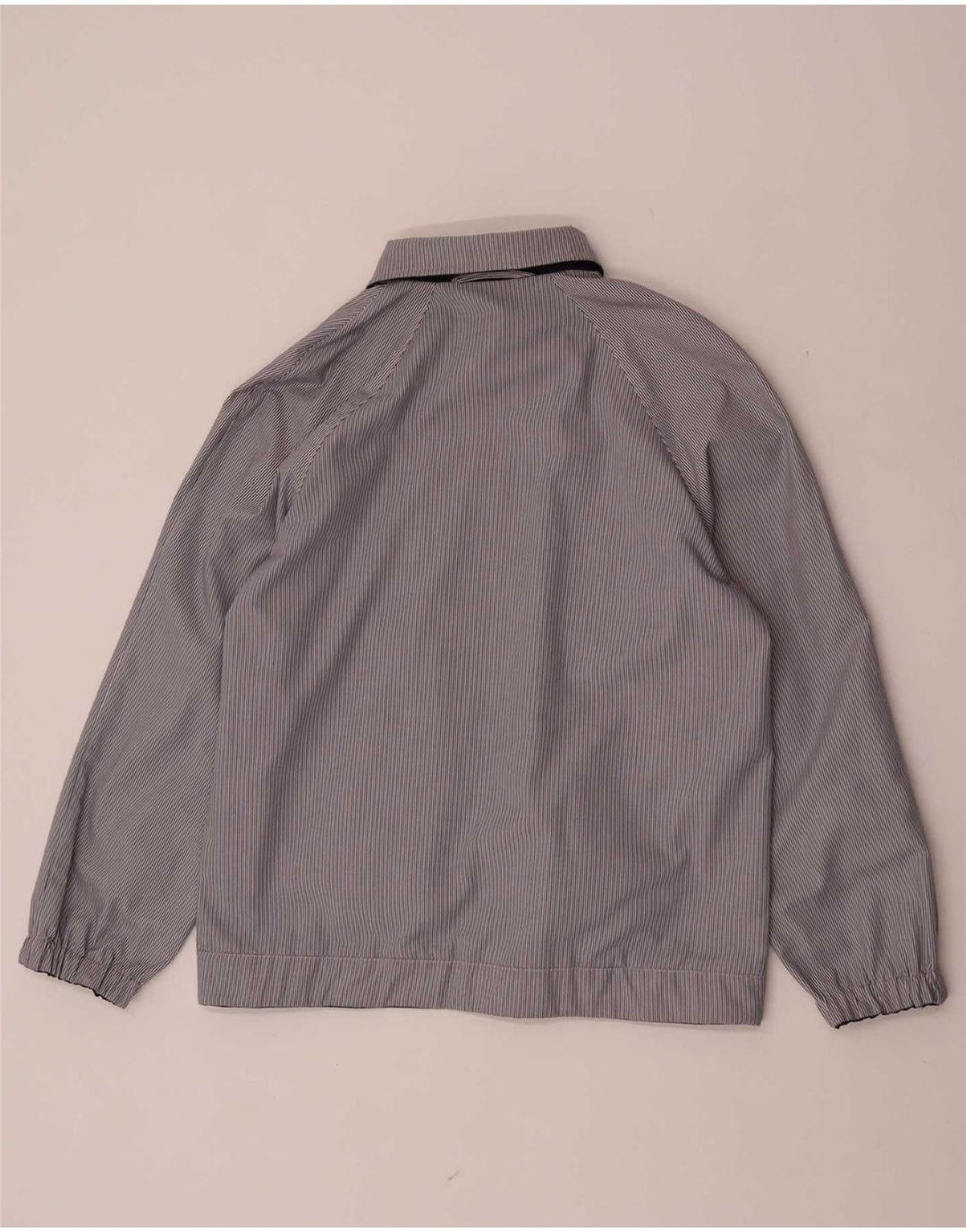 vintage Femme Réversible Bomber Jacket EU 38 Moyen Bleu Marine Polyester