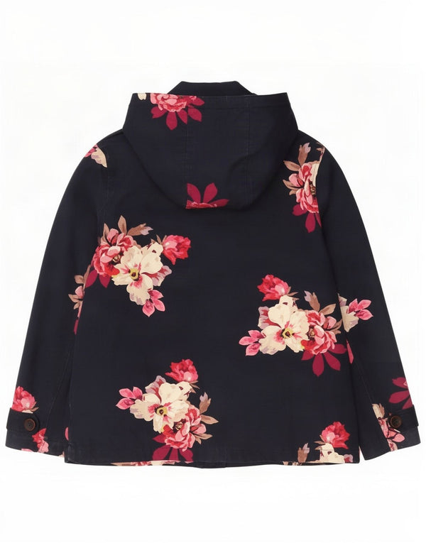 Joules Veste de pluie à capuche pour femme UK 16 Large Bleu marine Floral