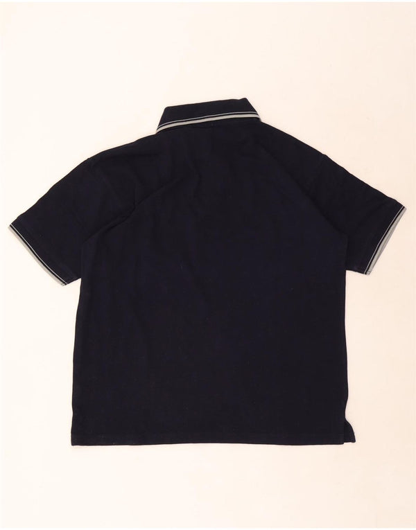 Kappa Polo Homme Large Bleu Marine Rayé Coton