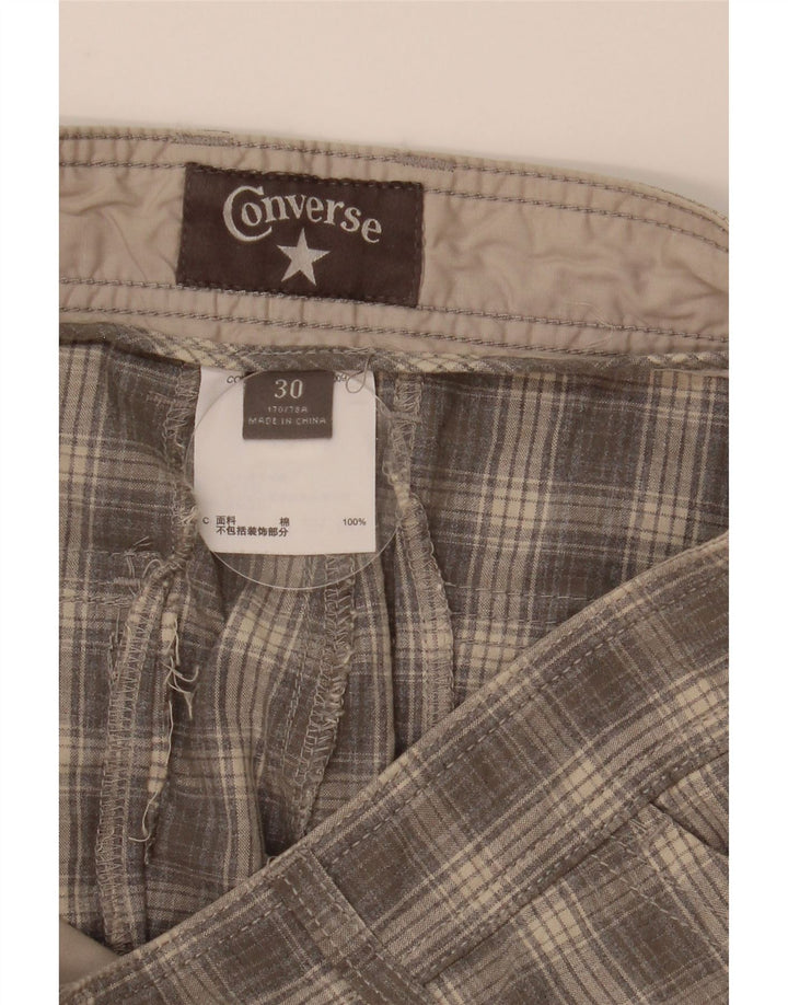 Converse Short Cargo W30 Homme Gris Moyen à Carreaux