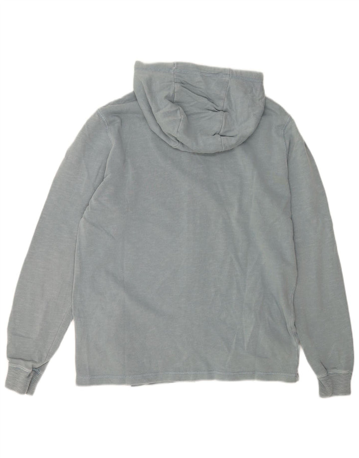 Pull à Capuche Zippé Homme Animal Coton Moucheté Bleu Moyen