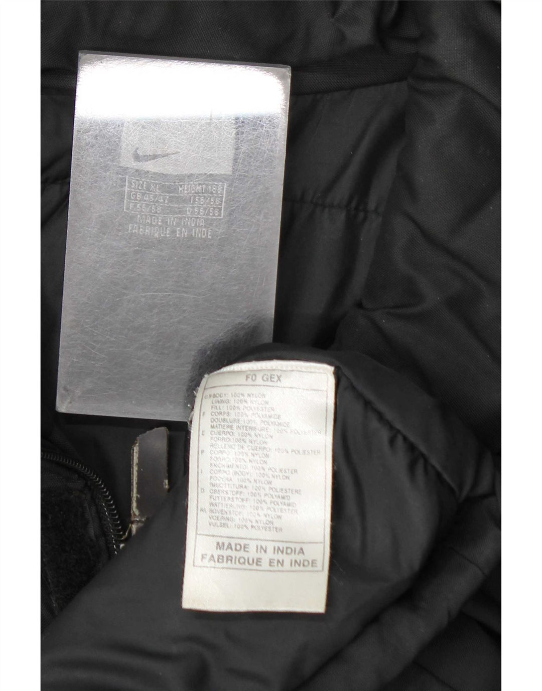 Nike Veste coupe-vent pour homme UK 45/47 XL Noir Nylon