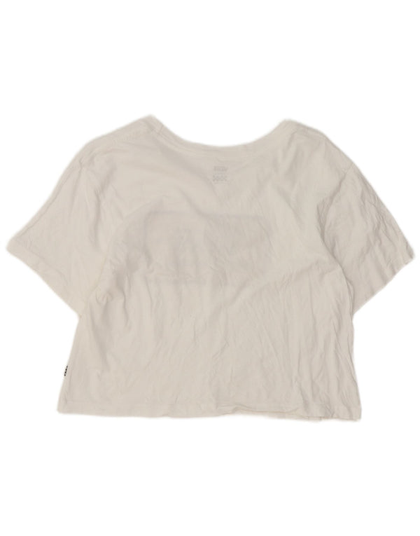 Vans Womens Crop Graphic T-Shirt Top Small White