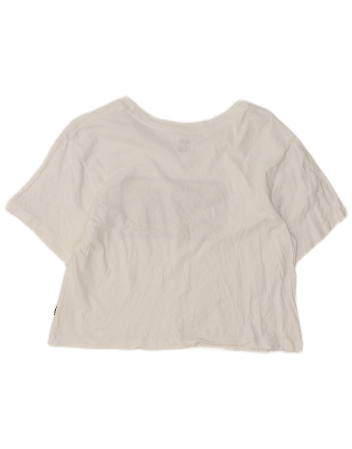 Vans Femmes Crop Graphic T-Shirt Top Petit Blanc