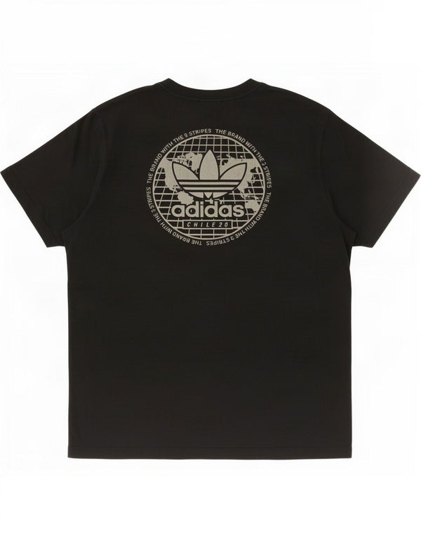 Adidas T-shirt graphique pour hommes, grand, en coton noir