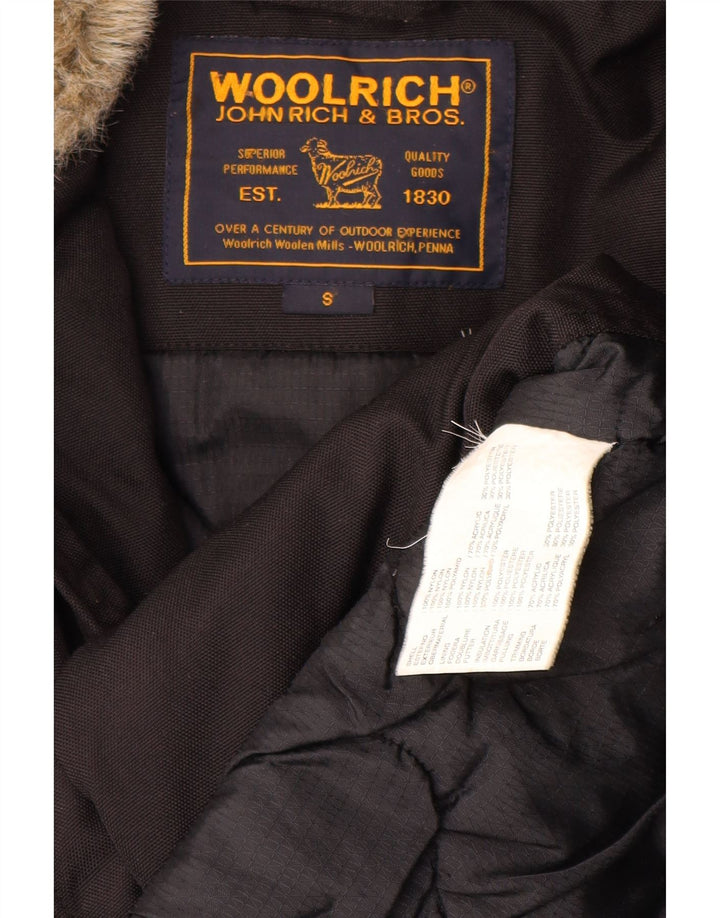 Woolrich Parka à capuche pour homme UK 36 Small Noir Polyester