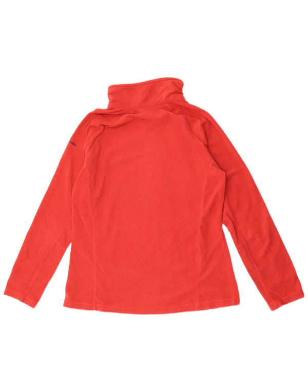 Columbia Pull polaire à col zippé pour femme UK 16 Large Rouge Polyester