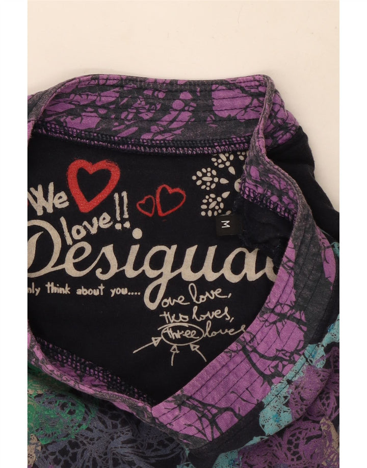 Desigual Chemisier à manches longues pour femme UK 42 Medium Multicolore Floral