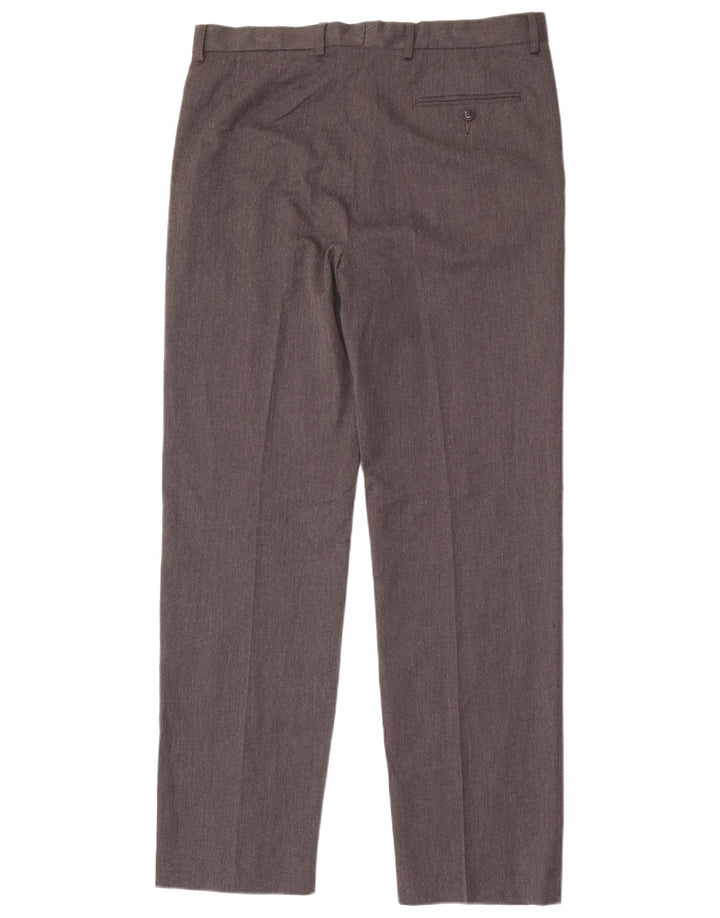 Marks & Spencer Pantalon de costume coupe classique pour homme W34 L33 Gris Polyester