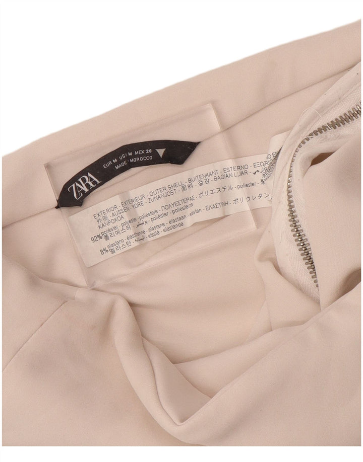 Zara Femme Haut Court Sans Bretelles UK 12 Polyester Beige Moyen