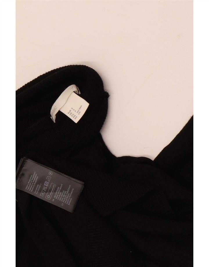 Basic Femme Col Roulé Pull Pull UK 10 Petit Acrylique Noir