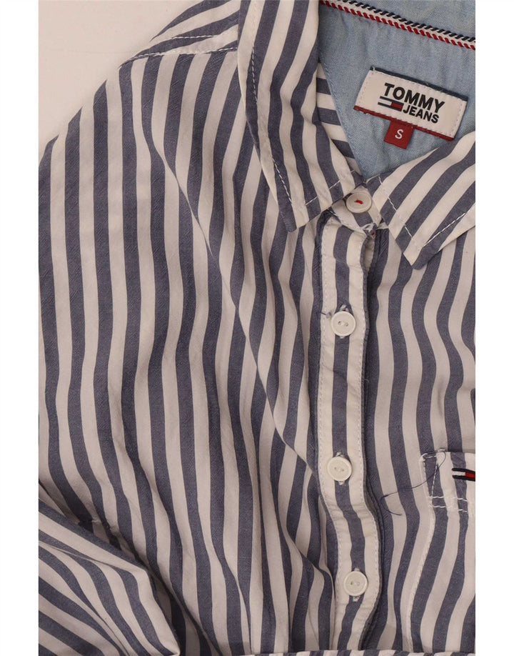 Tommy Hilfiger Chemise Femme UK 10 Petite Rayure Bleue