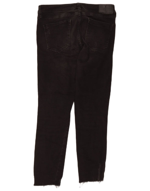 Zara Jean slim en détresse pour femme EU 38 Small W28 L26 Coton noir