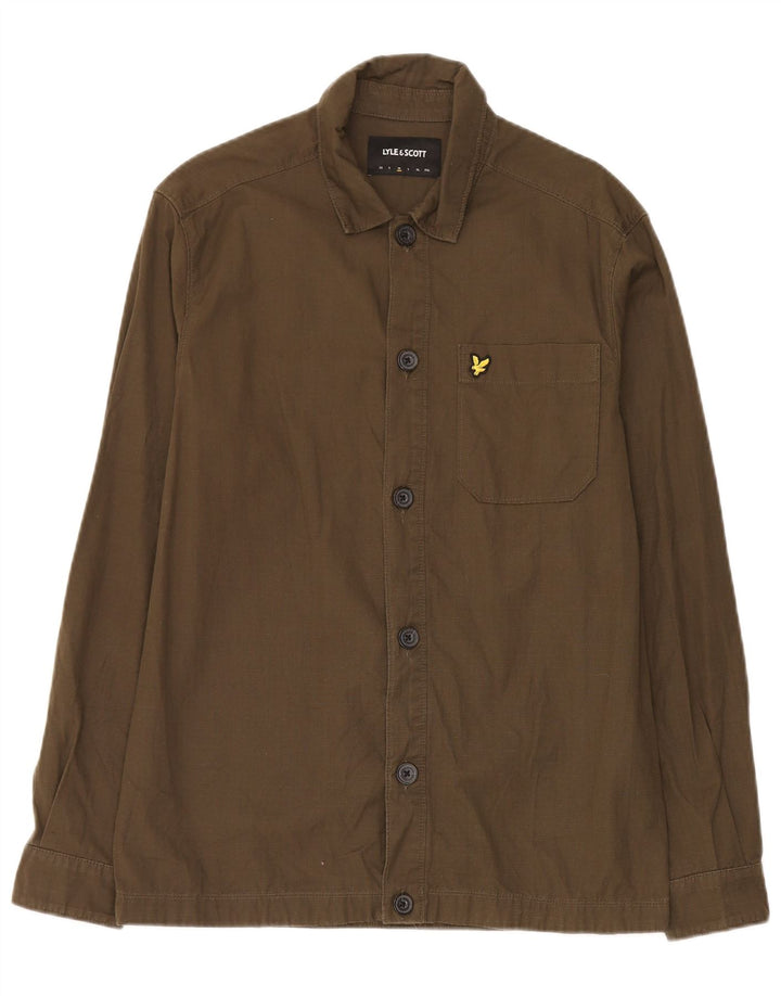 Lyle & Scott Chemise Homme Kaki Moyen Coton