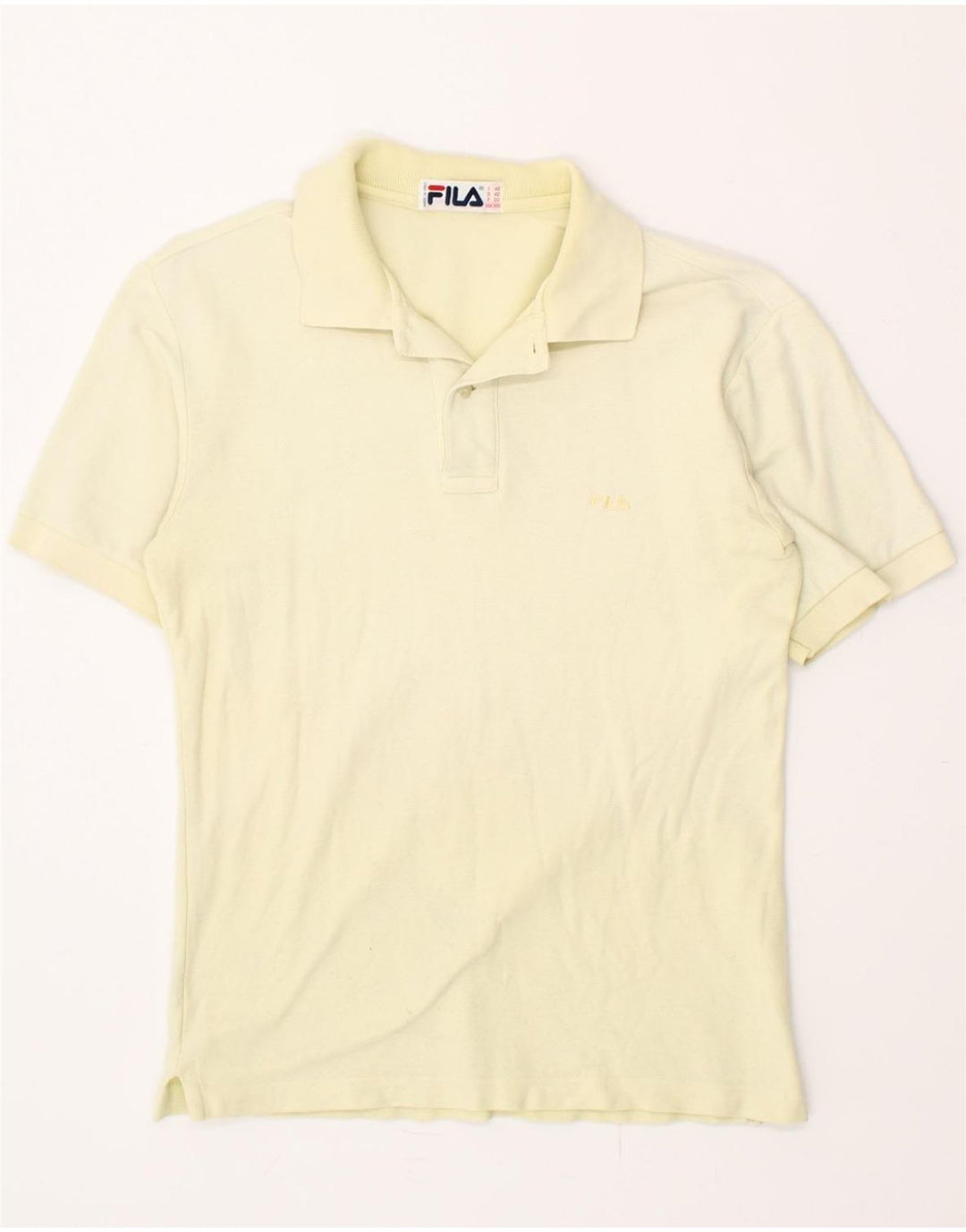 FILA Mens Polo Shirt 2XS Yellow Cotton Vintage Fila and Second-Hand Fila from Messina Hembry 