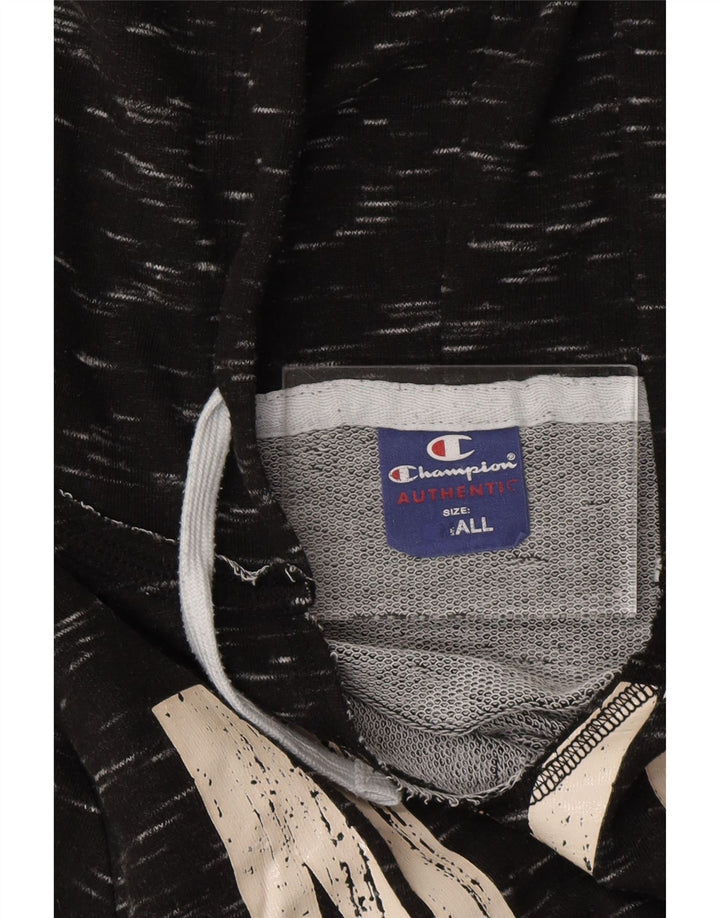 CHAMPION Pull à capuche graphique pour femme UK 10 Petit Noir Moucheté